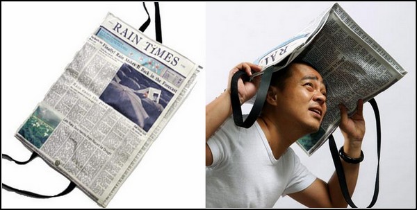 Газета + зонт = сумка