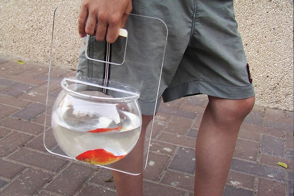 Аквариум под мышкой — сумка для золотой рыбки